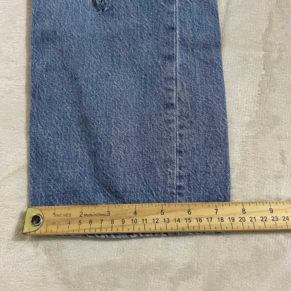 Aeropostale Jeans Womens Size 000 90s Baggy Blue Denim Medium Wash‎ Button Fly